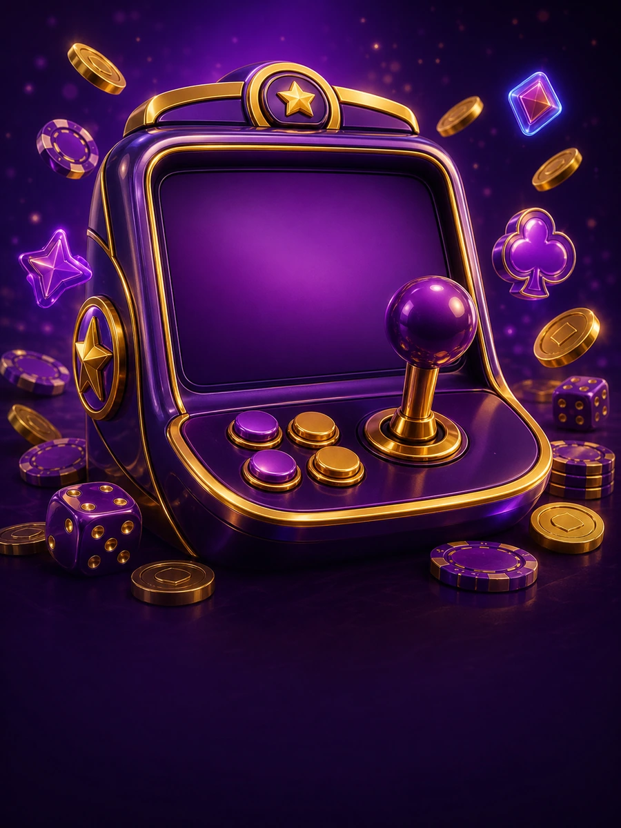 Glossy arcade cabinet and joystick for Mega888 arcade games