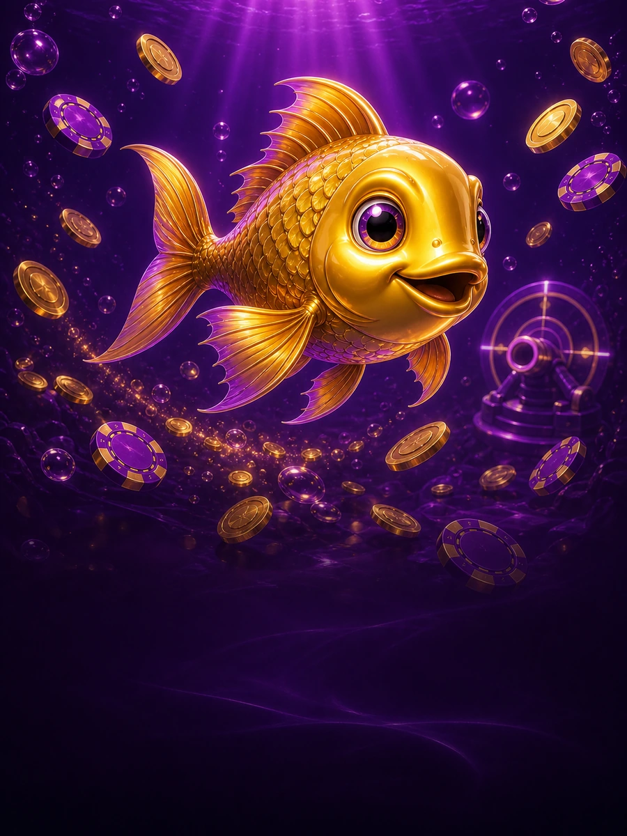 Glossy golden fish for Mega888 fishing games