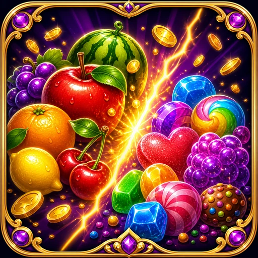 Fruit vs Candy game title artwork